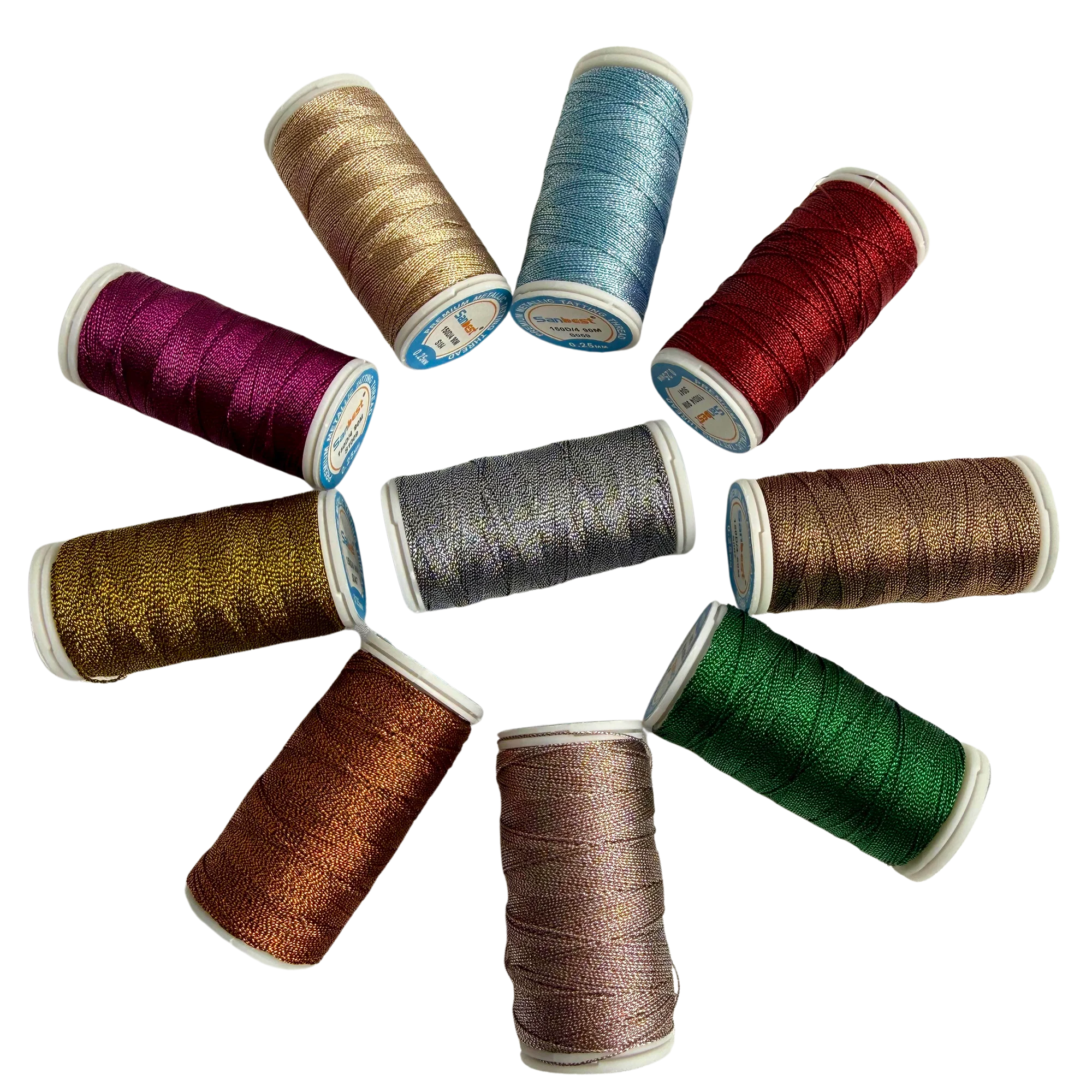 Фото Нить Sanbest Retro Soft, 4-прядная, металлическая, для фриволите, кружевных изделий, рукоделия, браслетов, серег, макраме, для поделок своими руками №1