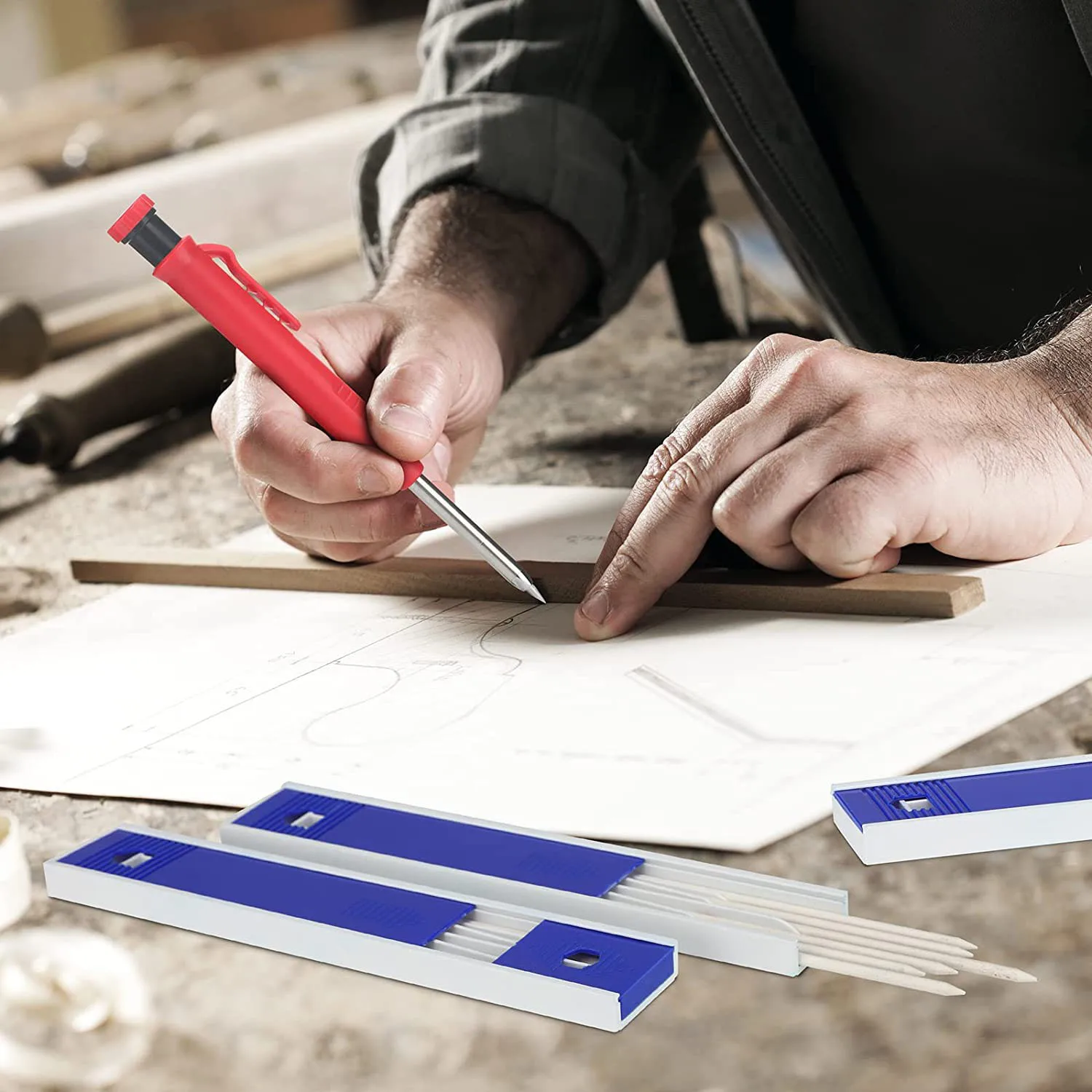 24-компонентные стержни для карандашей плотников 2 8 мм белые твердые сменные