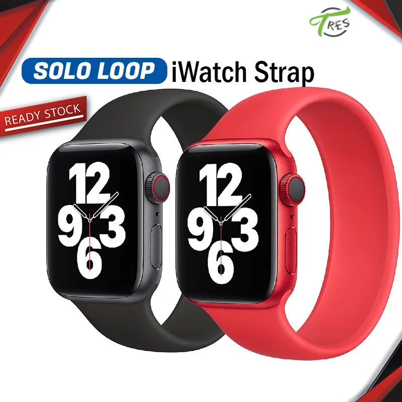 

Solo Loop Strap for Apple Watch Band 44mm 40mm 38mm 42mm Elastic Belt Silicone bracelet pulseira iwatch 6 5 4 3 SE 7 45mm 41mm