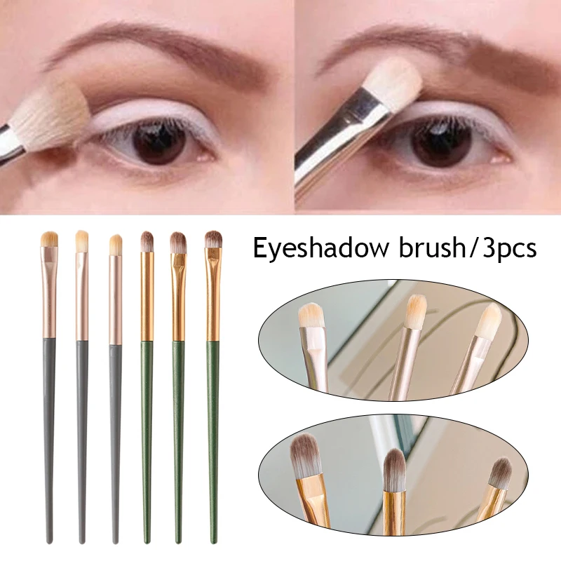 

3Colors Makeup Brush Set Eye Brush Makeup Small Fan-shaped Brush Eyeshadow Brush Multifunctional Beauty 3Pcs/Set Product Tools
