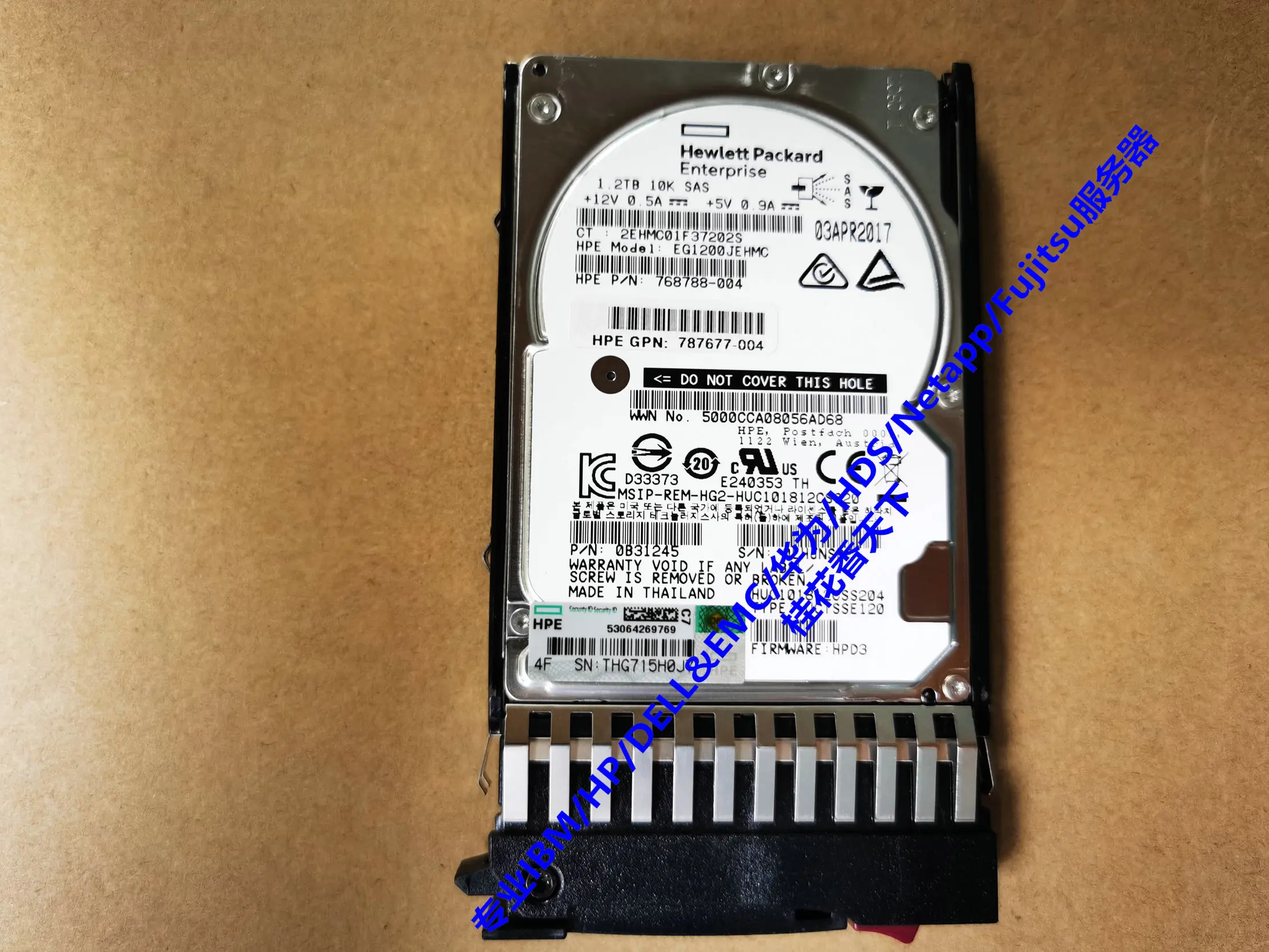 

J9F48A 787648-001 1,2 ТБ 10K SAS 12G 2,5 MSA жесткий диск для хранения