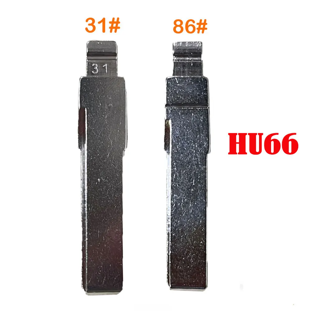 

10 шт., металлические необработанные пустые флип-модели 31 #86 # HU66 для VW Passat полотно дистанционного ключа Skoda Audi для Keydiy KD Xhorse VVDI JMD
