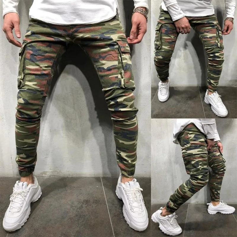 

Man Jeans Brand 2022 New Fashion Men's Casual Jeans Camouflage Overalls