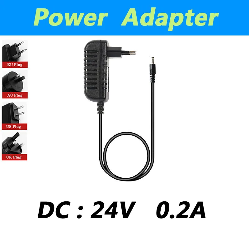 Адаптер 24 в 0 2 а импульсный источник питания сменный шнур кабель постоянного тока