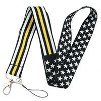stars and stripes neck strap lanyards american flag keychain badge holder id card pass hang rope lariat lanyard kids key rings