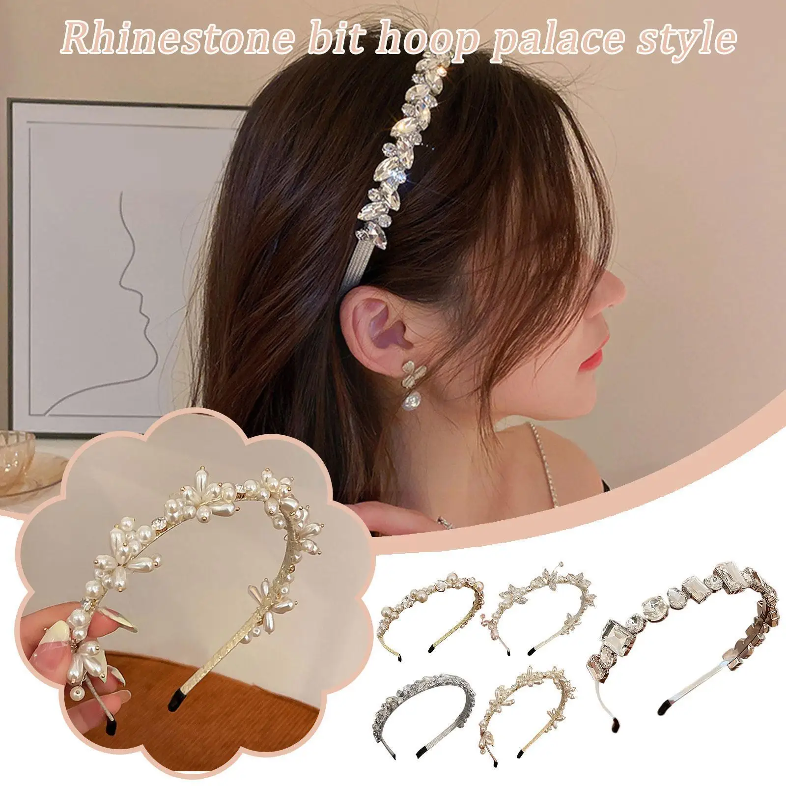 

2022 Brand New Retro Women's Elegant Pearl Hair Hoop Hair Band Hoop Accessories Women's Hairband P0g3