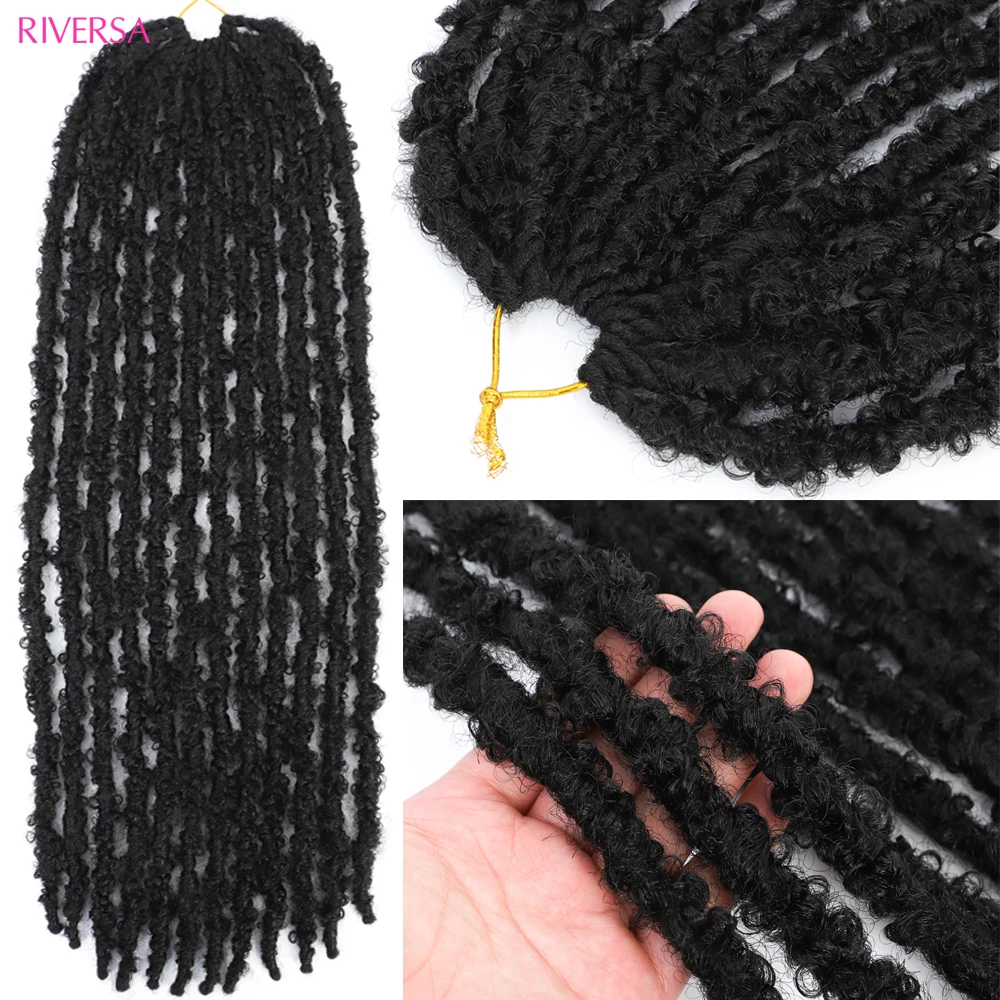 18 24 дюйма 1B бабочки Locs вязаные волосы дреды meche искусственные замки вязанные