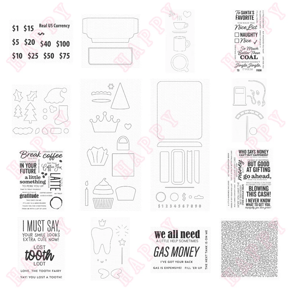 

Christmas Metal Cutting Dies And Stamps Glossary Of Various Labels Scrapbook Diary Decoration Handmade Craft Embossing Template