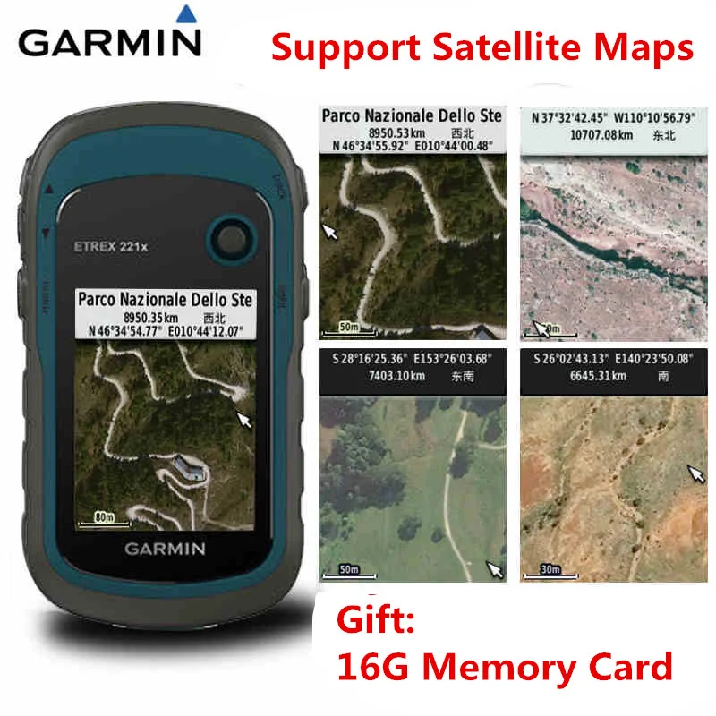 

100% Оригинальный уличный ручной GPS-навигатор Garmin eTrex 221X, индикатор координат положения, обновленный etrex 201x
