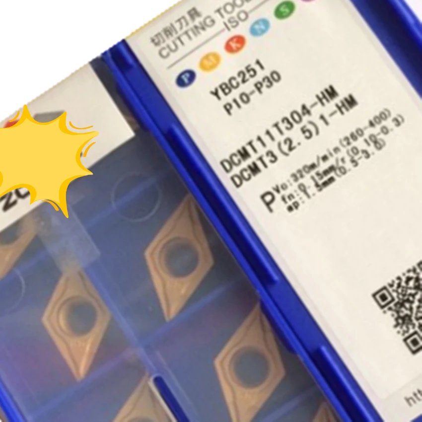 

ZC-CT DCMT11T304-HF YBC251 / DCMT11T304-HF YBC252 DCMT32.51 CNC carbide inserts For Steel 10PCS/BOX