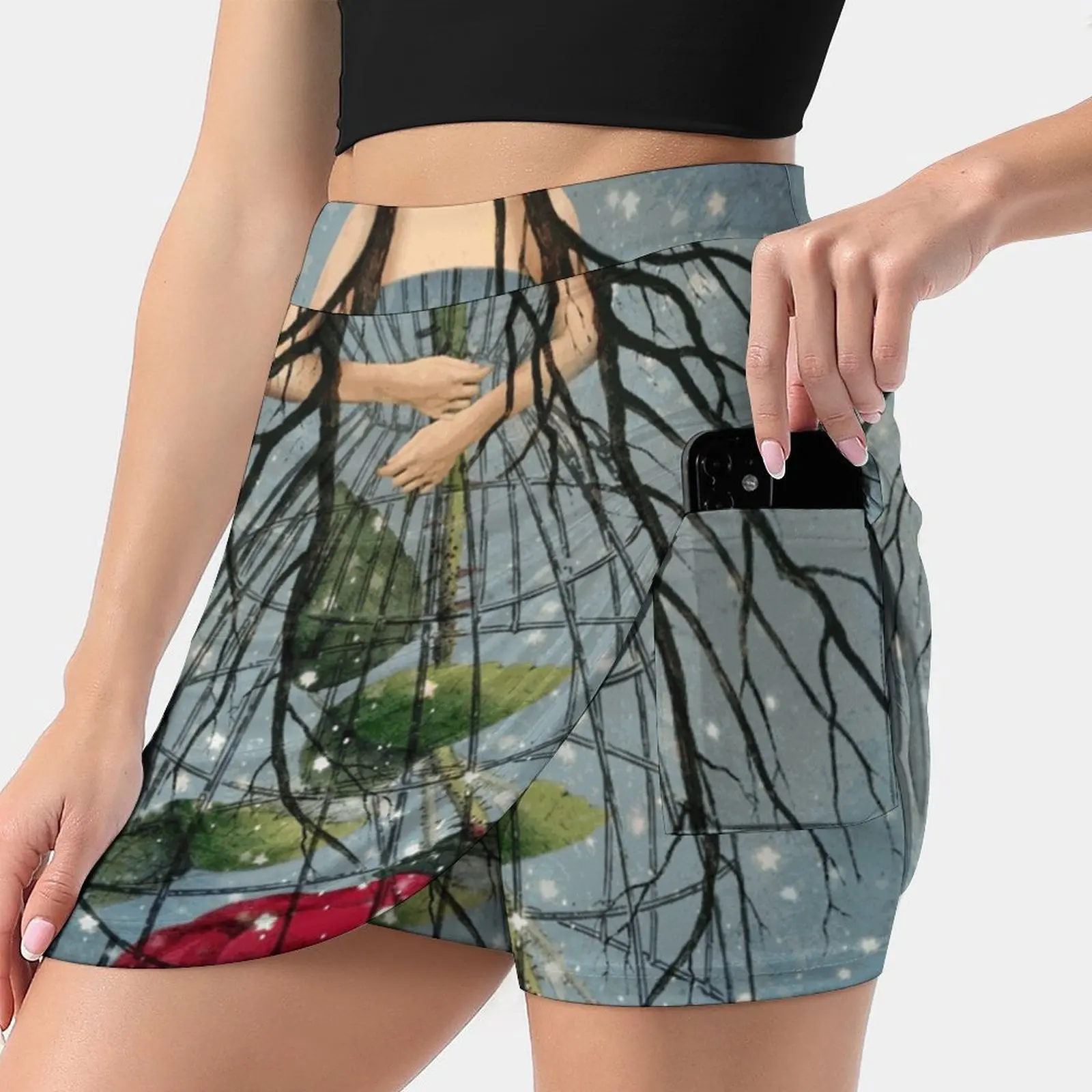 

Женская юбка с цифровым коллажем и скрытым карманом, юбка для тенниса, юбки для гольфа, юбки для бадминтона, юбки для бега, пять пентакулов