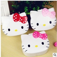 kawaii sanrio mirror hello kittys accessories cute beauty cartoon anime make up sundries storage box toys for girl birthday gift