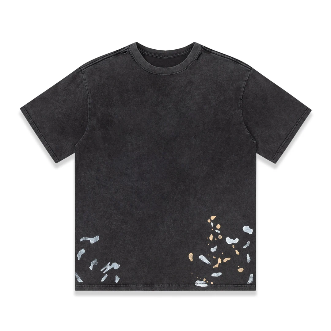 

Футболка мужская летняя с принтом, потертая стирка, с коротким рукавом, свободная, с круглым вырезом, для пар