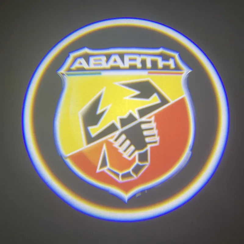 

2PCS Car Styling Wireless Led Car Door Welcome Laser Projector Ghost Shadow Light For Abarth Punto 124 125 500 695 Accessories