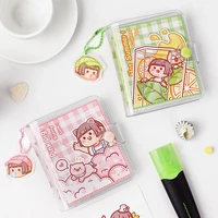 lovely cartoon little girl mini pocket notebook 10590mm colorful pages 120p creative undated planner book