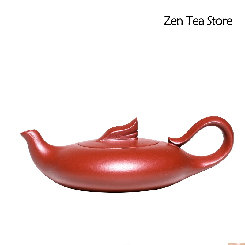 

Loiesag 180ml China Yixing Handmade Purple Clay Pot Dahongpao Smooth Sailing Small Teapot Household Tea Set Teapot Tea Set