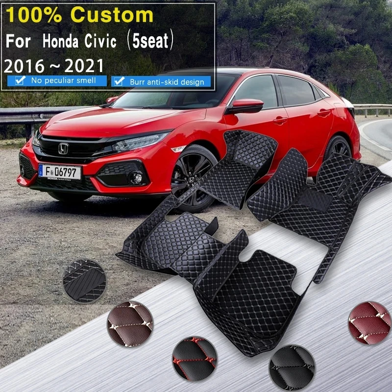

Автомобильные коврики для Honda Civic X MK10 FC FK 2016 ~ 2021, коврики для защиты от грязи, аксессуары для автомобильных ковриков, аксессуары для интерьер...