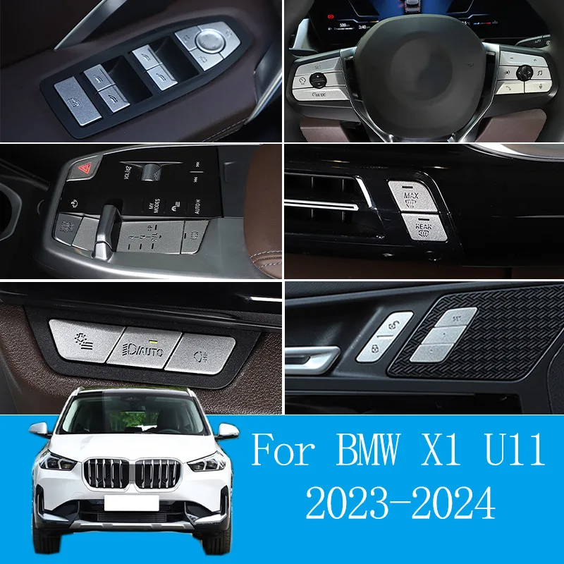 Алюминиевый сплав серебристый для BMW X1 U11 2023 2024 декоративная наклейка на кнопку
