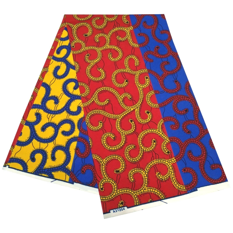 Африканская ткань с геометрическим узором полиэстер восковым принтом |