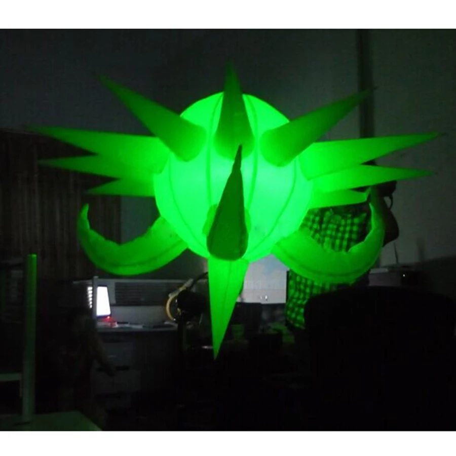 Разноцветный надувной шар диаметром 1 8 м с рожками для украшения подвесного