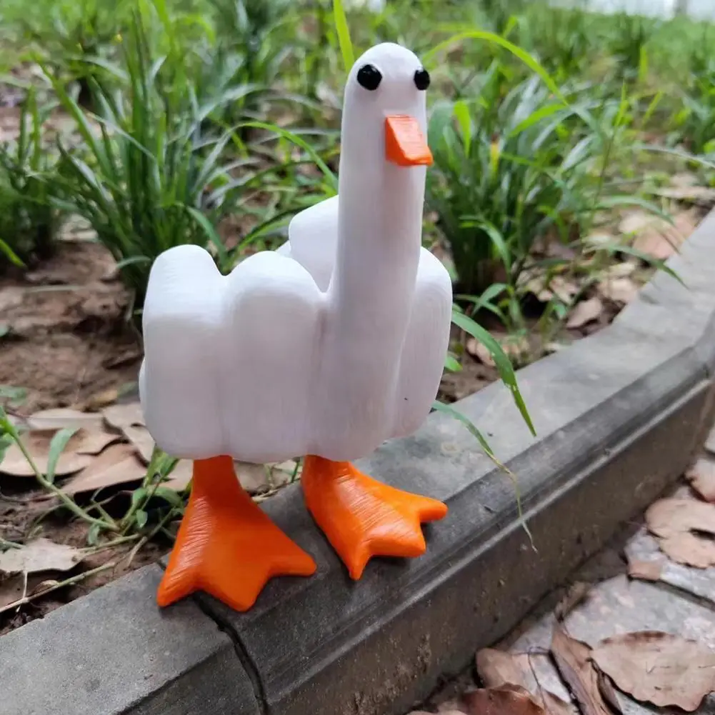 

Middle Finger Duck Resin Creative Duck Ornaments Middle Finger Statue Resin Crafts Ornaments Home Decor Parody Decoration