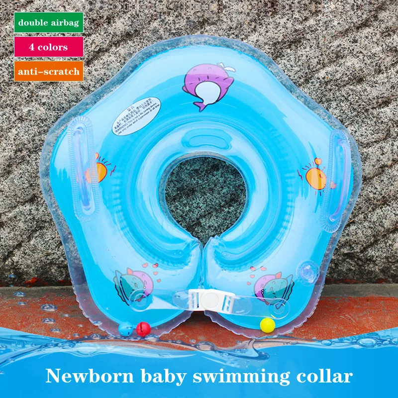 

Inflatable 4 Colors Infant Baby Swimming Pool Float Ring Bath Neck Ring Collar Swimming Collar