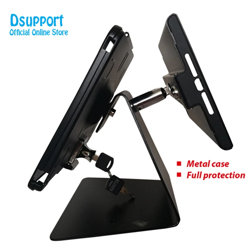 Anti-theft design Fit For 9.7 inch iPad and 6th mini Metal Holder restaurant counter payment kiosk tablet stand