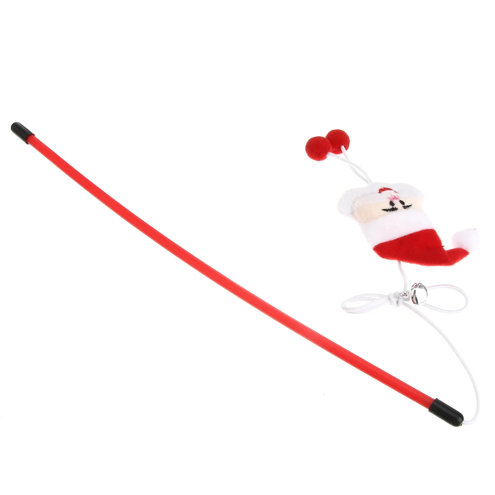 

Christmas Cat Toy Santa Claus Cat Teaser Toy Feather Wand Toy Interactive Catcher Training Toy Christmas Cat Kitten