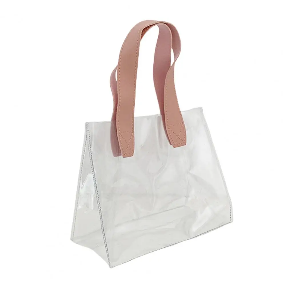 

Waterproof Practical Reusable Gift Tote Packaging Bag Lucid Pouch Damp-proof Shopping Handbag Clear for Outdoor