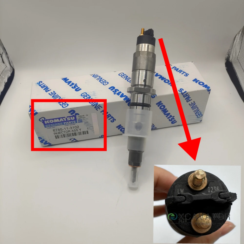 Топливные форсунки 0445120236 6745-11-3102 0445120125 Для двигателя Komatsu S6D114 S6D107 4D107 PC350-7 PC350-8 PC300-8