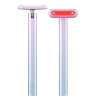 ems microcurrent eye massager rotatable vibration red light therapy for face neck massage anti aging skin tightening beauty wand