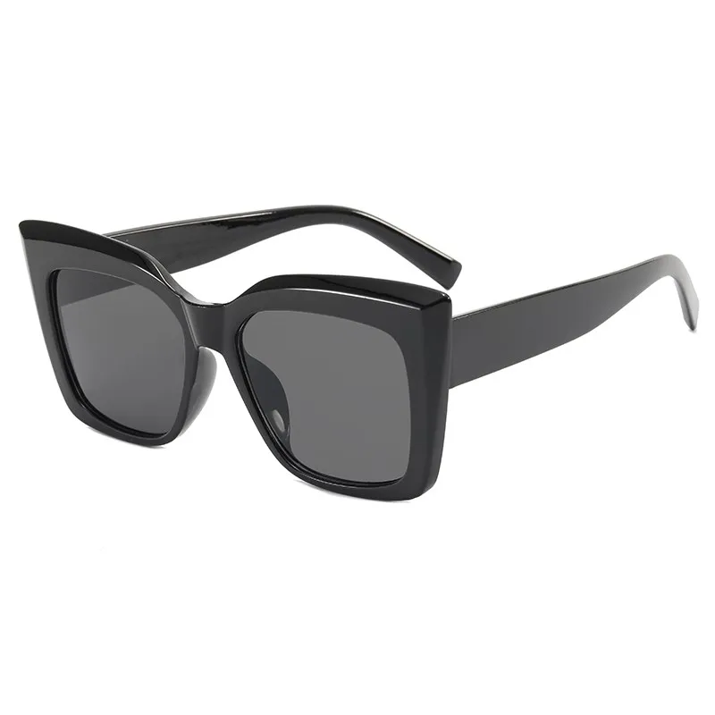 

Солнцезащитные очки «кошачий глаз» для мужчин и женщин UV-400, квадратные пикантные, в винтажном стиле, в большой оправе, от известного бренда