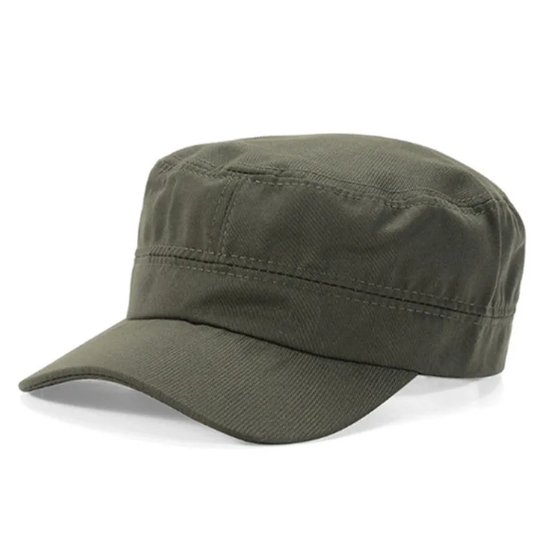 

High Quality Adjustable Plain Caps For Women Men Vintage Army Military Cadet Style Hat Breathable Sun Protective Casual Cap