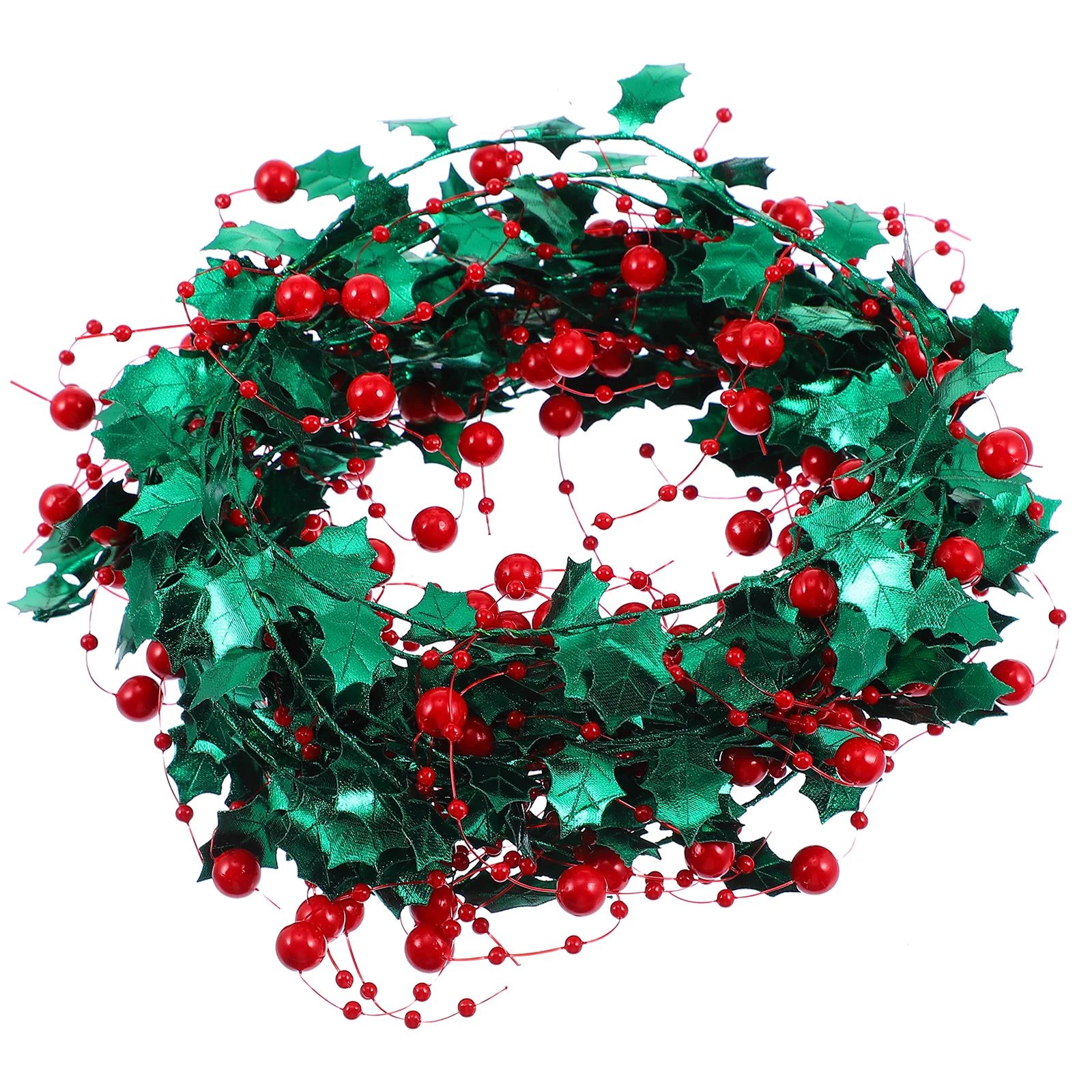 

Christmas Garland Tree Wreath Tinsel Metallic Ornament Ribbon Decoration Party Holiday Diy Mantel Decorbanner Berry Beads