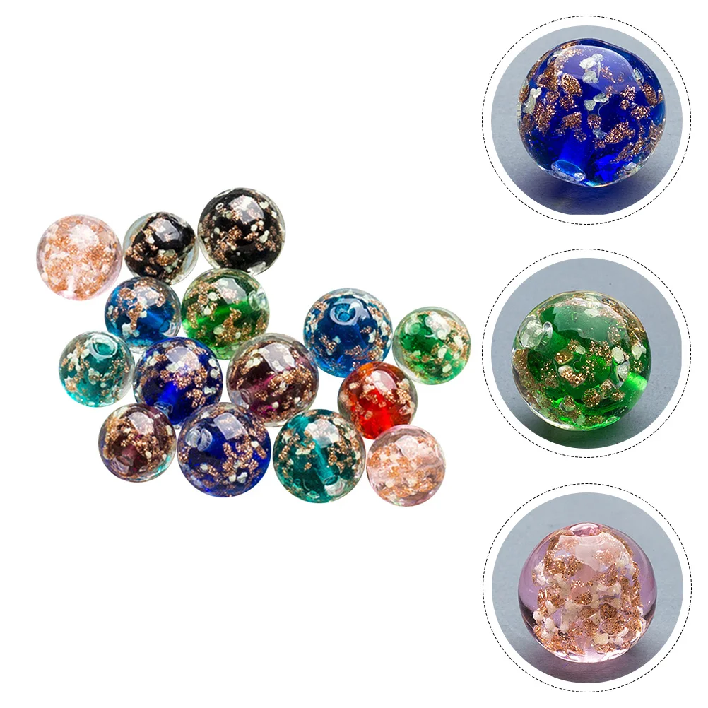 

Luminous Glass Bead Jewelry Charms Loose Beads Glow The Dark Round Ball Beaded Necklaces