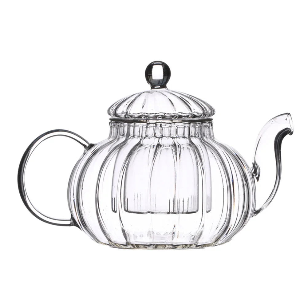 

Teapot Tea Kettle Pumpkininfuser Maker Transparent Pot Leaf Loose Shape Filtering Stovetop Steeperfilterteaware Clear