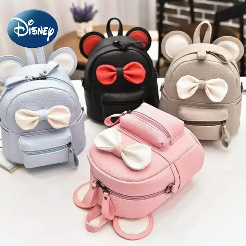 Disney Children Mini Backpack for Girl Kids Student Cute Pu Fashion Large Capacity Single Shoulder Bag for Women Free Shipping