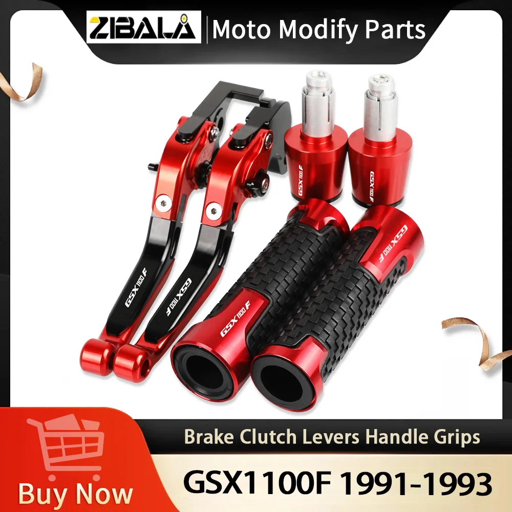 

GSX 1100F Motorcycle Aluminum Brake Clutch Levers Handlebar Hand Grips ends For SUZUKI GSX1100F 1991 1992 1993