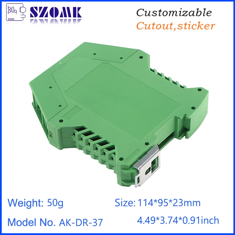 1 шт. 114*95*23 мм szomk Зеленый abs материал din-рейка пластиковый корпус блока управления