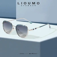 lioumo fashion sunglasses women polarized sunglasses men blue gradient glasses travel driving uv400 protect lunette soleil femme