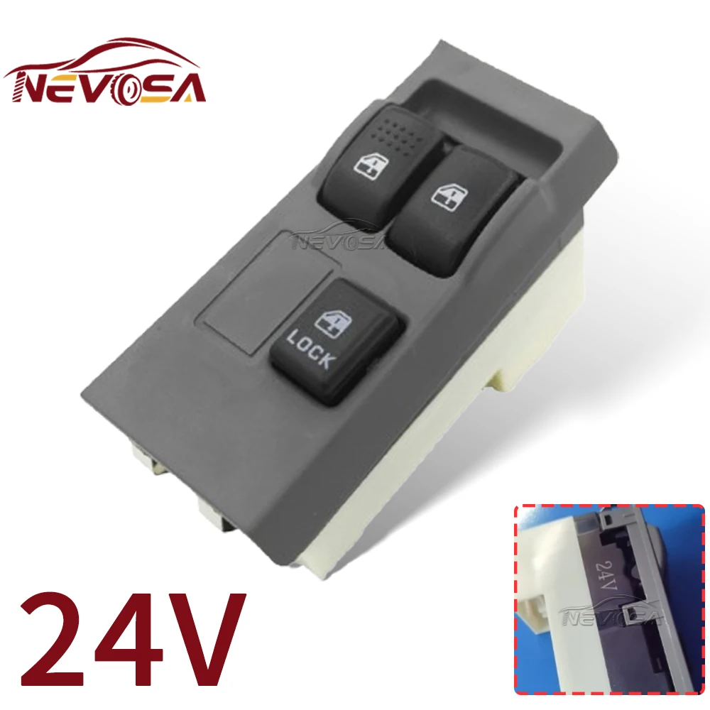 

12 В/24 В для Mitsubishi Fuso Canter FB511 1996 года, 5-скоростной грузовик, автоматический главный переключатель стеклоподъемника, кнопка управления левым рулем, водитель