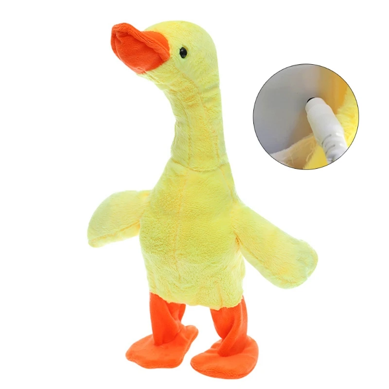 

36cm/14inch Electric Duck Toy Plush Stuffed Doll Dancing Toy with Recording Baby Gift Educational Toy for Early Learning