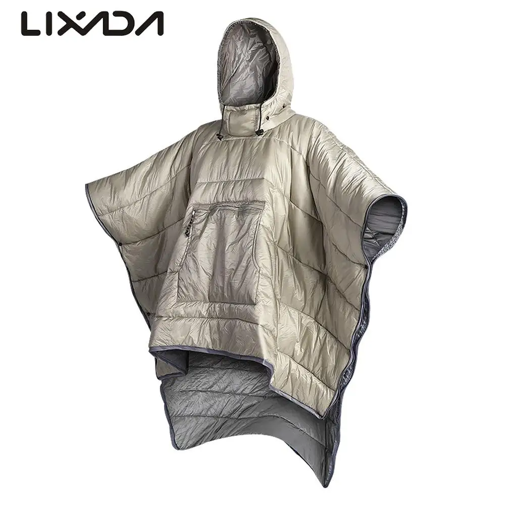 

Outdoor Wearable Cloak Sleeping Bag Portable Warming Sleeping Bag Light-weight Cotton Sleeping Bag for Winter Camping Travel