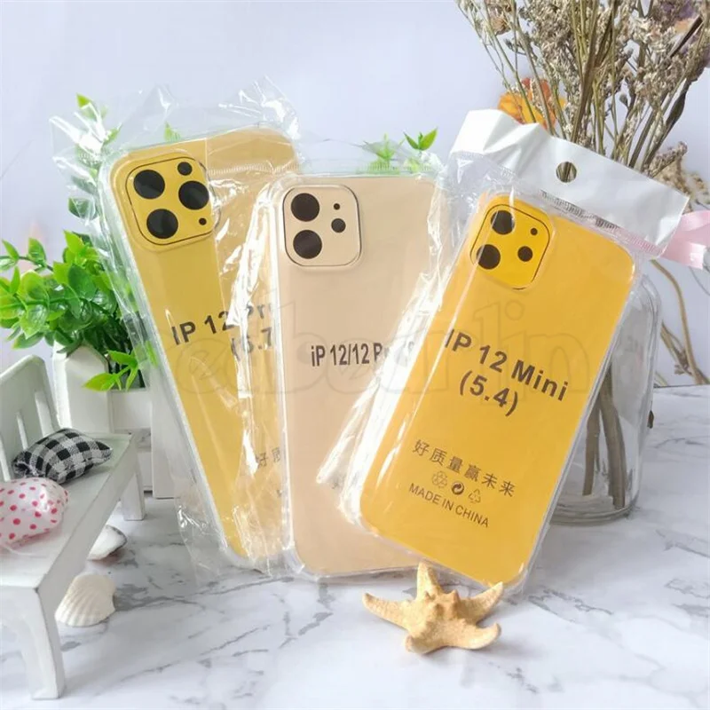 

10Pcs/lot Clear TPU Silicon Soft Case For iPhone 12 mini 12 Pro Max Cover Cases for iPhone 13 mini 13 Pro Max