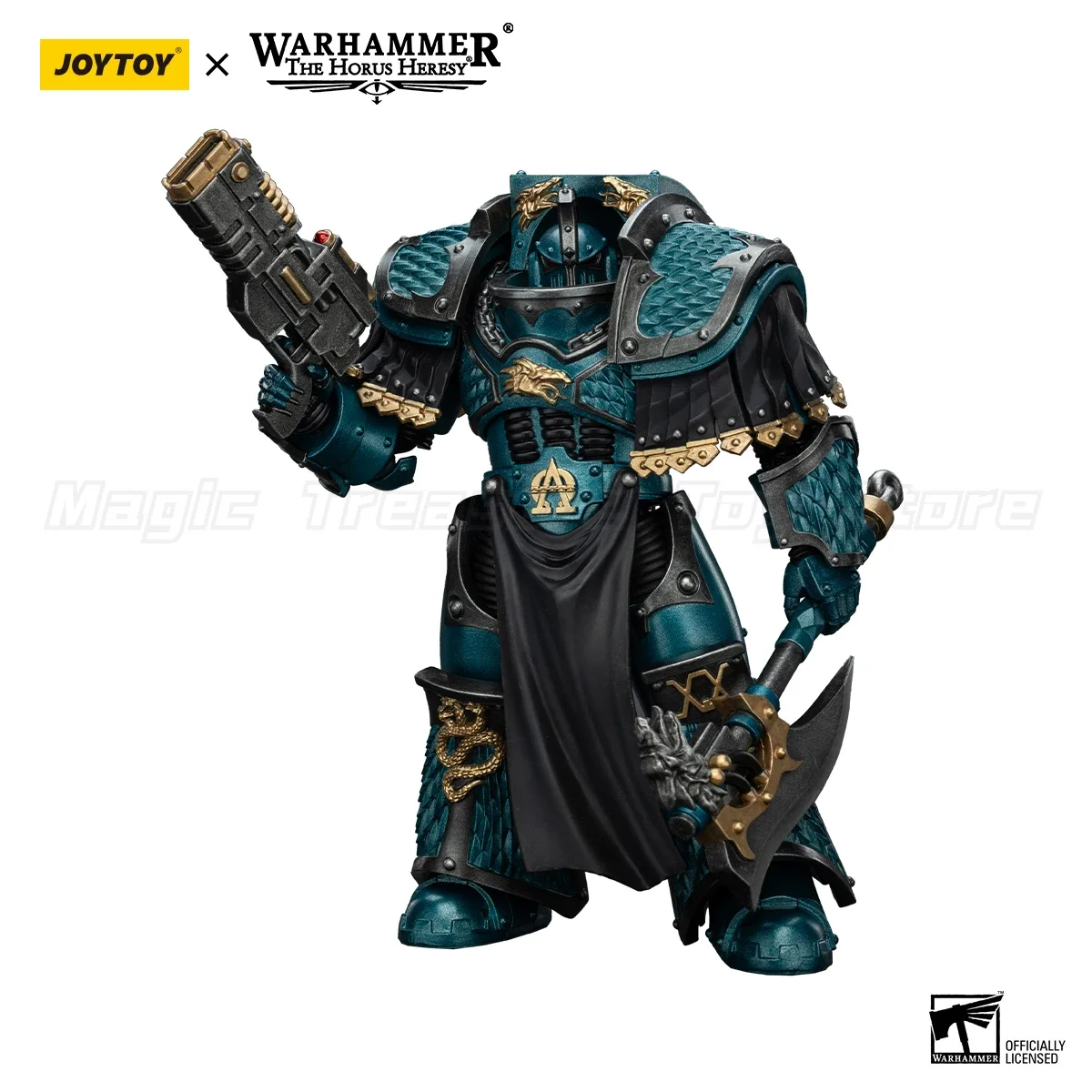 Фото В наличии: Фигурка JOYTOY 1/18 Warhammer 40K Alpha Legion Lernaean Terminator с моделью Volkite Charger, игрушка-подарок №4