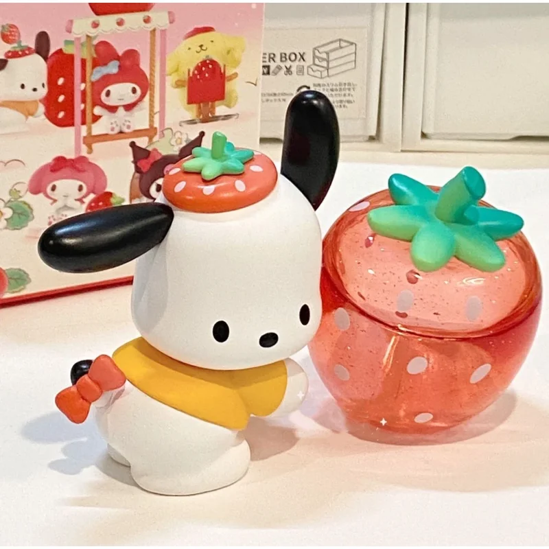 

Genuine MINISO Sanrio My Melody Kuromi Pachacco LittleTwinStars Strawberry Manor Series Figure Anime Cartoon Kawaii Cute Gifts