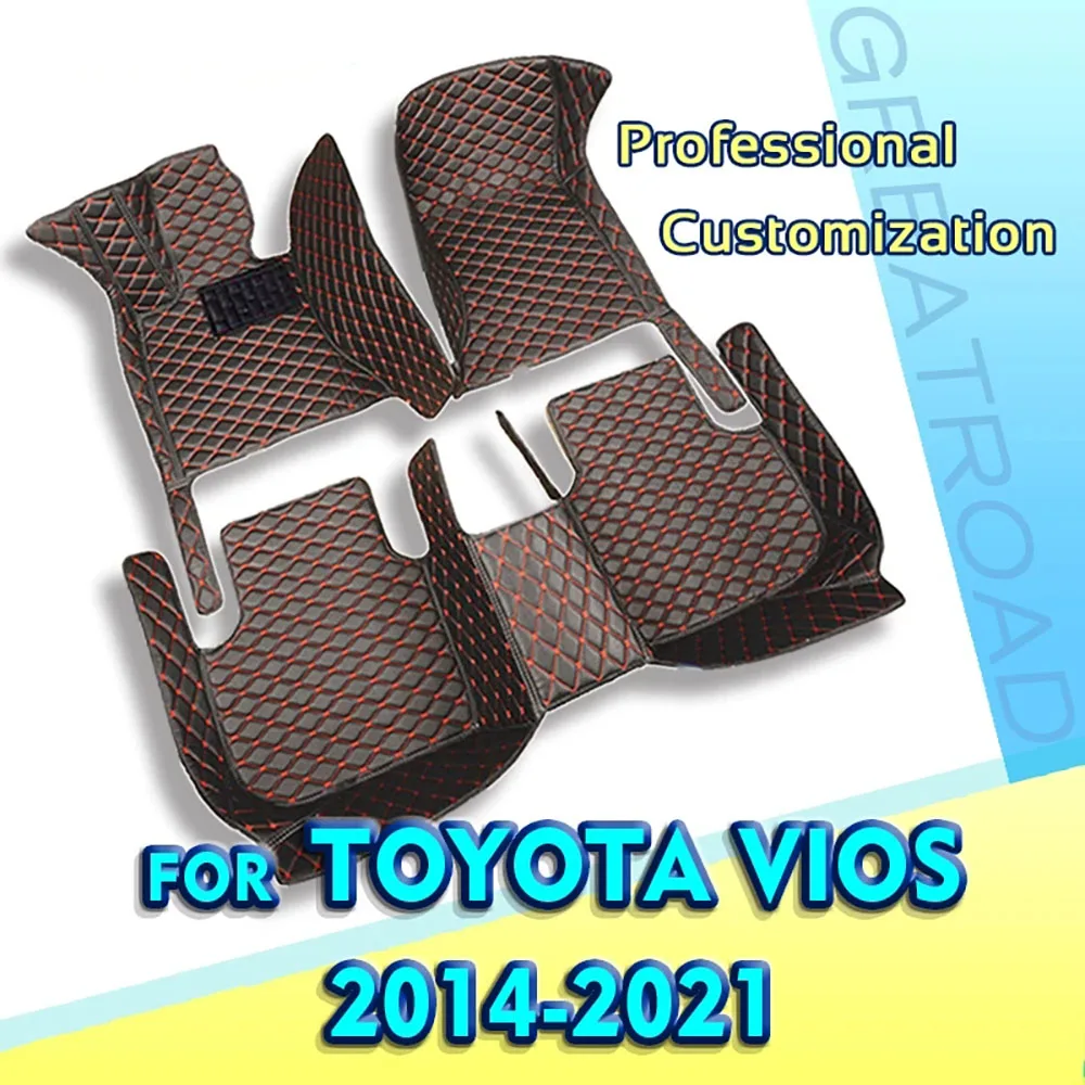 

Car Floor Mats For Toyota Vios 2014 2015 2016 2017 2018 2019 2020 2021 Custom Auto Foot Pads Carpet Cover Interior Accessories
