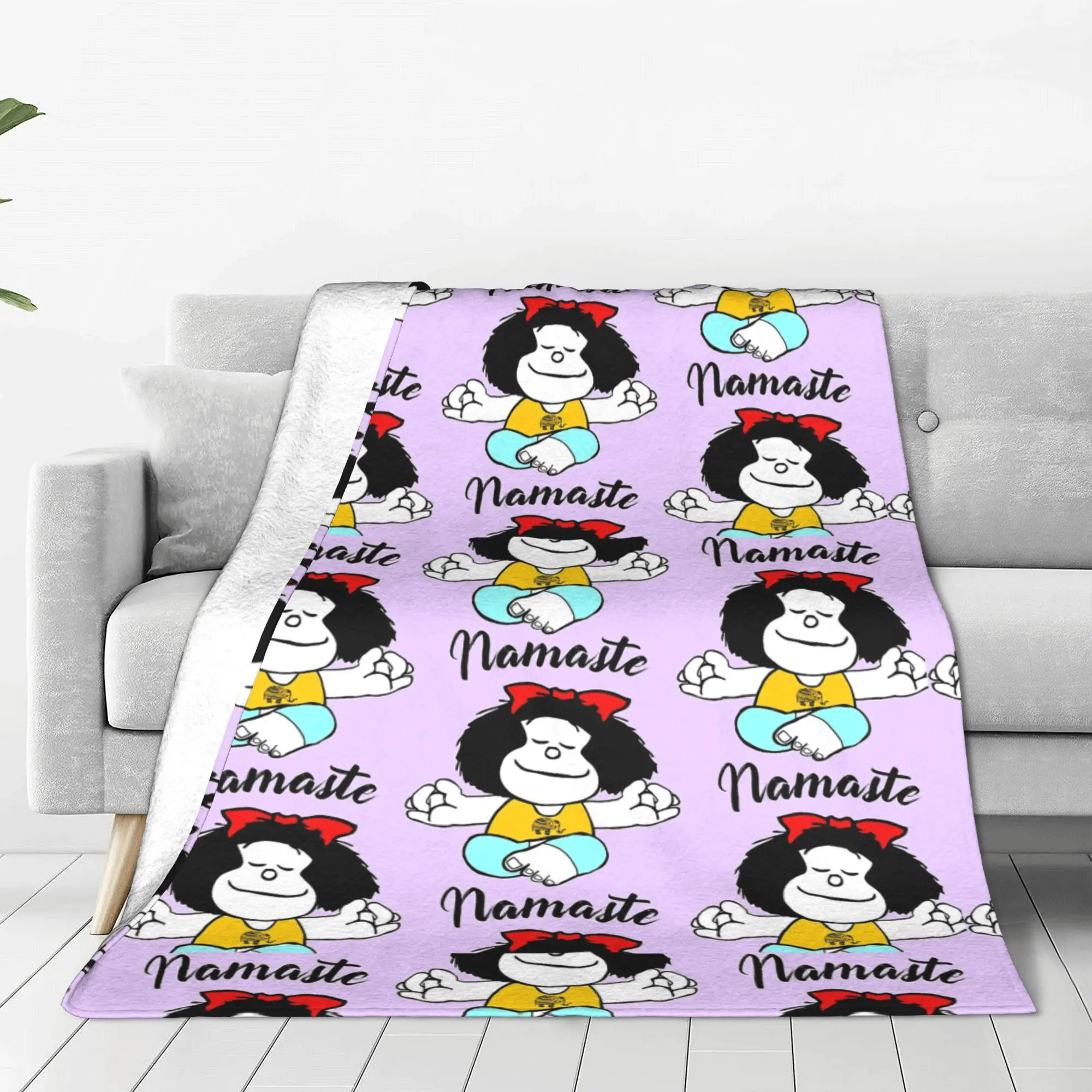 Флисовые одеяла Mafalda Namaste милый мультяшный винтажный плед для дивана постельное