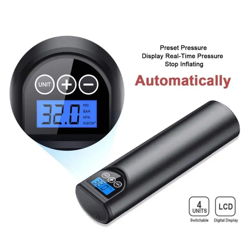 

Multifunctional 150PSI Rechargeable Car Motorcycle Bicycle Air Pump Portable Air Compressor Wireless Digital Car Tire Inflator