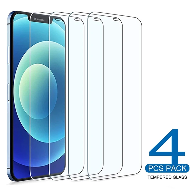 

Защитное стекло для iPhone 13, 12, 11 Pro, XR, X, XS Max, 4 шт.